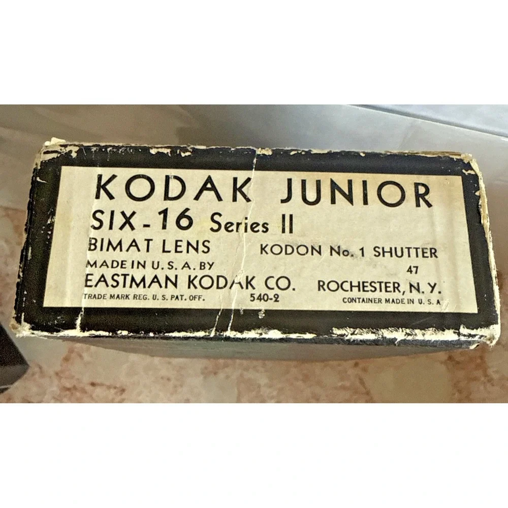 Kodak Junior Six-16 Series II Folding Camera Vintage Bellows with Box Manual